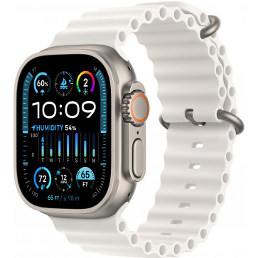 Apple Watch Ultra 2 GPS+Cell, 49mm, Titanium Case, Ocean Armband Weiss