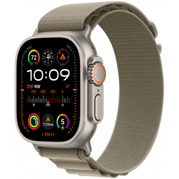 Apple Watch Ultra 2 GPS+Cell, 49mm, Titanium Case, Alpine Loop Oliv Medium