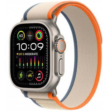 Apple Watch Ultra 2 GPS+Cell, 49mm, Titanium Case, Trail Loop Orange/Beige, M/L