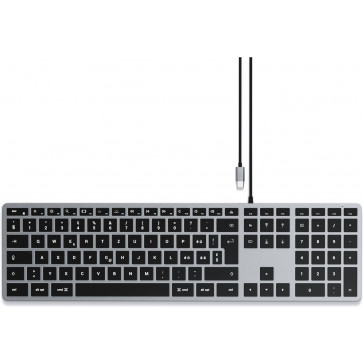 Satechi Slim W3 USB-C Wired Keyboard-CH (Swiss), spacegrau