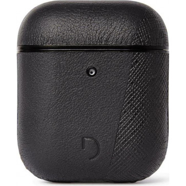 Decoded Dual Leder Case für Apple AirPods, schwarz