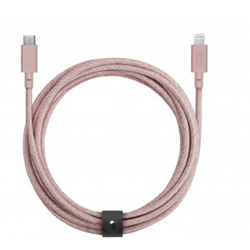 Belt Lightning auf USB-C-Kabel 3m, rose, Native Union