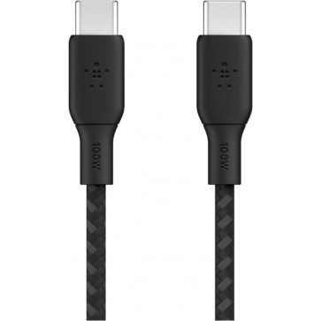 Belkin 100W USB-C auf USB-C Ladekabel, ummantelt, 2m, schwarz