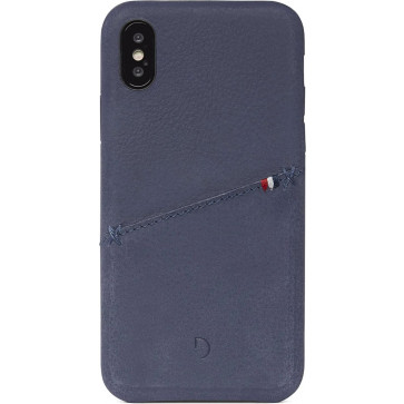 Decoded Leder Card Backcover, iPhone X (5.8”), blau