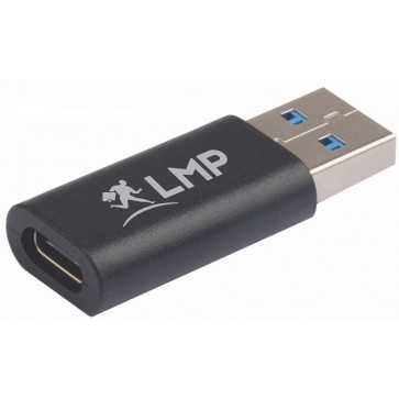 LMP USB A zu USB-C Adapter. schwarz
