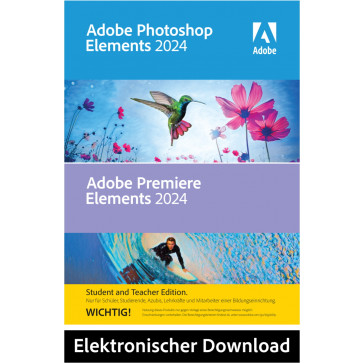 EDU Photoshop Elements & Premiere Elements 2024, Kauflizenz, multilingual, macOS, Adobe
