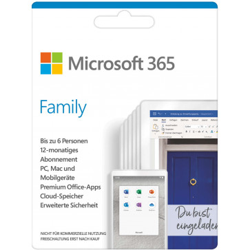365 Family, Mietlizenz (12 Monate), multilingual, macOS/Windows, Microsoft