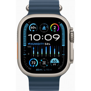 Apple Watch Ultra 2 GPS+Cell, 49mm, Titanium Case, Ocean Armband Blau