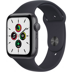 REFURBISHED: Apple Watch SE GPS, 44mm Alu Spacegrau, Sportarmband Mitternacht