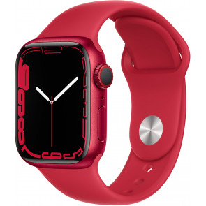 DEMO: Apple Watch S7 GPS+Cell, 41mm Alu Rot, Sportarmband PRODUCT (Red)