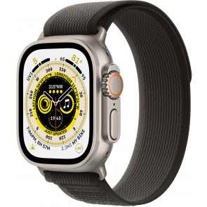 Apple Watch Ultra GPS+Cell, 49mm Titanium Case, Trail Loop Schwarz/Grau M/L