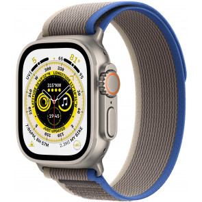 Apple Watch Ultra GPS+Cell, 49mm Titanium Case, Trail Loop Blau/Grau S/M