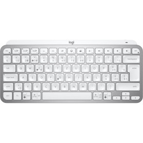 MX Keys Mini, kabellose Tastatur CH mit Beleuchtung, Hellgrau, Logitech