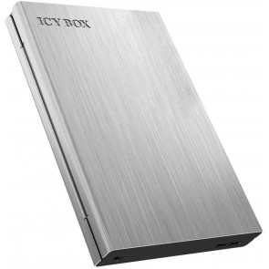 IcyBox 2.5” SATA Harddisk Alu Gehäuse, silber, USB 3.0