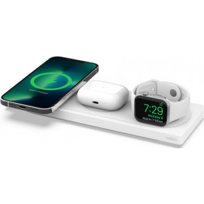 Belkin 3-in-1 Wireless Ladestation für Apple Watch, iPhone und AirPods, Weiss