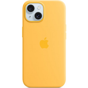 Apple, Silikon Case mit MagSafe, iPhone 15 Plus (6.7"), Warmgelb