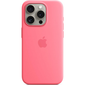 Apple, Silikon Case mit MagSafe, iPhone 15 Pro (6.1"), Pink