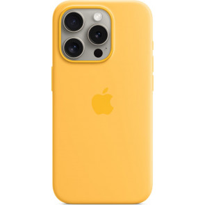 Apple, Silikon Case mit MagSafe, iPhone 15 Pro (6.1"), Warmgelb