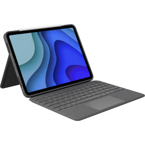 Folio Touch, Keyboard Case mit Trackpad, 11" iPad Pro, CH-Tastatur, Grau, Logitech