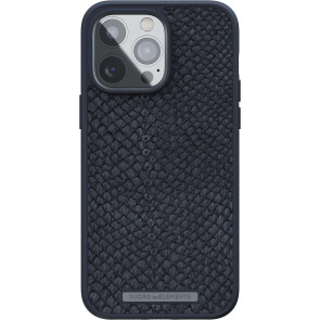 Njord Lachsleder Backcover Vindur für iPhone 14 Pro, Grau