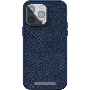 Njord Lachsleder Backcover Vatn für iPhone 14 Pro, Blau