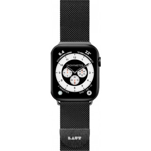 Edelstahl Loop, Armband für Apple Watch 38/40/41mm, Schwarz, LAUT