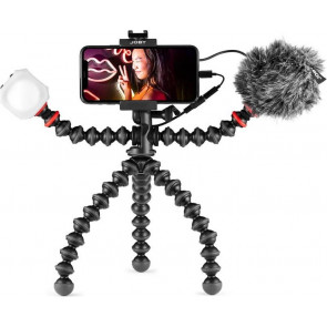 Joby GorillaPod Vlogging-Kit, Stativ, Mik, Licht, für iPhone, schwarz