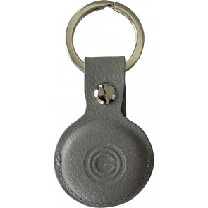 Galeli Schlüsselanhänger Leder mit Ring für Apple AirTag, Ultimate Gray