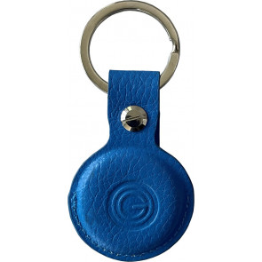 Galeli Schlüsselanhänger Leder mit Ring für Apple AirTag, Indigo Blue