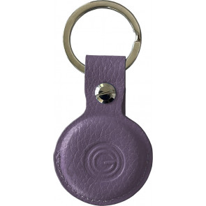 Galeli Schlüsselanhänger Leder mit Ring für Apple AirTag, Purple Rose