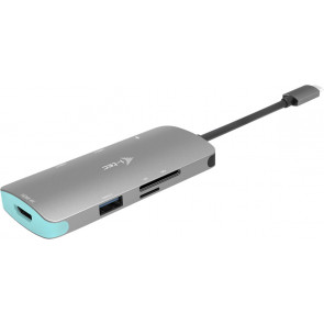 USB-C Metal Nano Dock, 4K HDMI, Silber/Türkis, i-tec