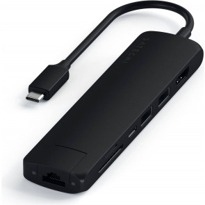 Satechi USB-C Slim Multi-Port Hub HDMI 4K + Ethernet, schwarz