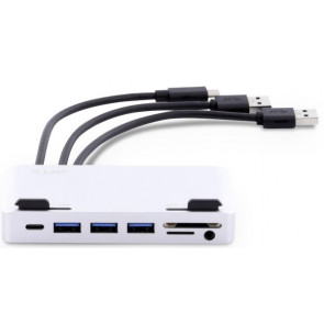 LMP USB-C Attach Dock Pro 4K für iMac, 10 Port, USB, HDMI, Mini DisplayPort, VGA, silber