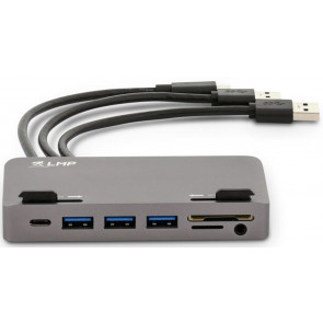 LMP USB-C Attach Dock Pro 4K für iMac, 10 Port, USB, HDMI, Mini DisplayPort, VGA, spacegrau