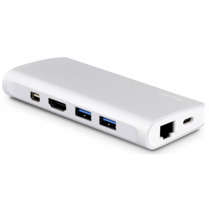 LMP USB-C Travel Dock, 9 Port, HDMI, Mini DisplayPort, VGA, Ethernet, USB 3.0, silber