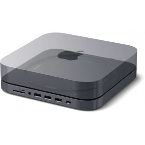 Satechi USB-C Aluminum Stand & Hub für Mac mini, spacegrau