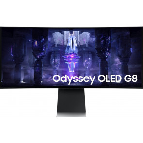Samsung 34" Curved Odyssey OLED Smart Gaming Monitor G85SB, Silber