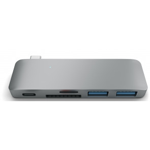 Satechi 3-Port Combo Hub 2x USB 3.0/1x USB-C, alu/spacegrau