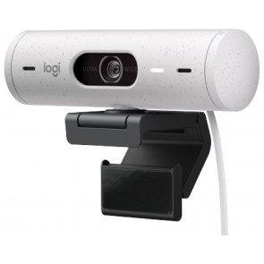 Logitech Brio 500 Webcam, Full HD 1080p, Grauweiss