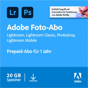 Foto-Abo 20 GB, Mietlizenz (12 Monate), multilingual, macOS/Windows, Adobe